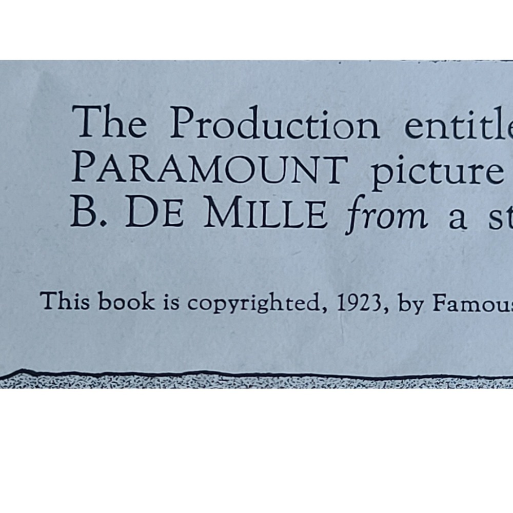 Vintage 1923 The Ten Commandments Cecil B DeMille Silent Film Souvenir Program - Picture 4 of 12
